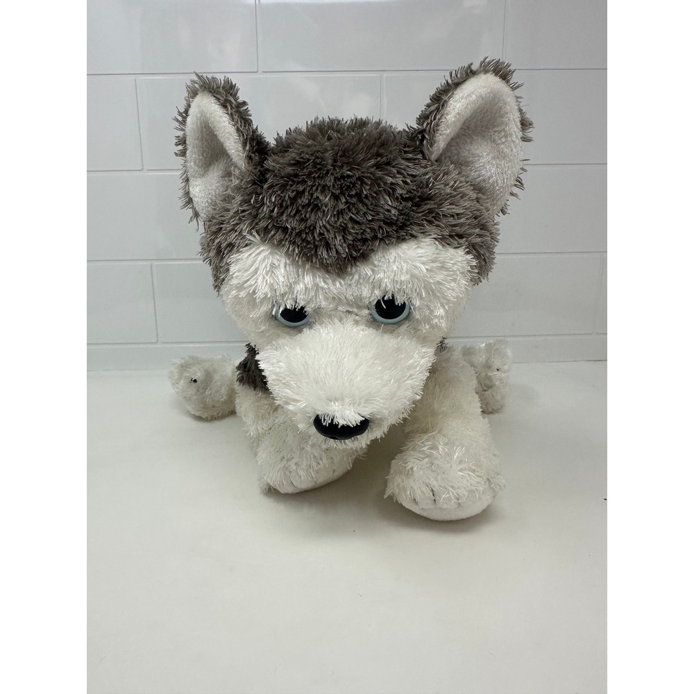 Ty Classic Slush Husky Dog Plush Gray White Blue Eyes Siberian Stuffed Animal